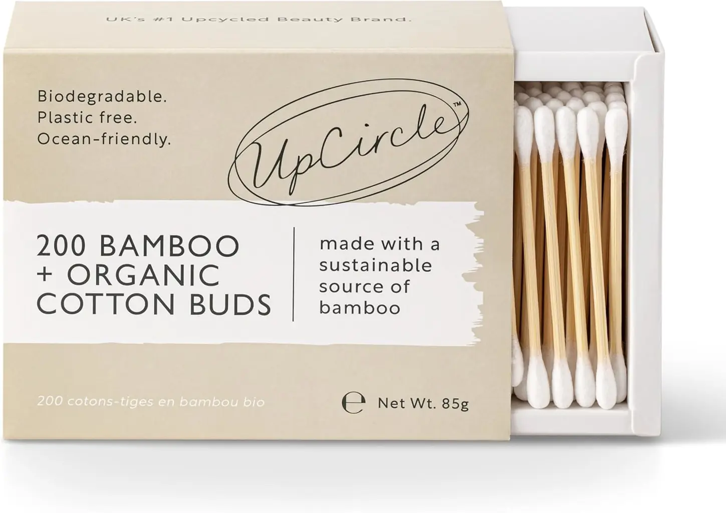 UpCircle Bamboo Cotton Buds – 200 Pieces